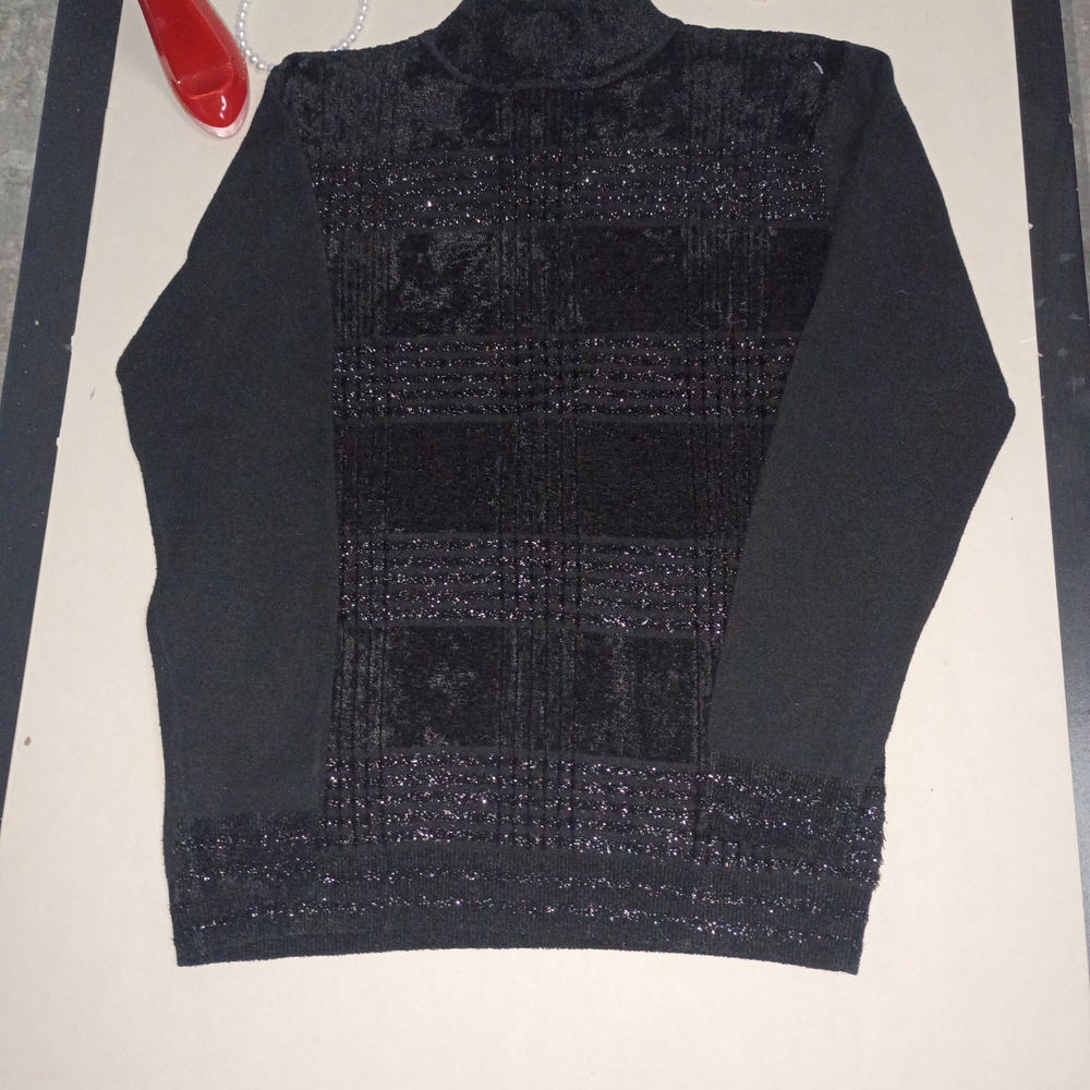 LOFT Black Shimmer Sweater